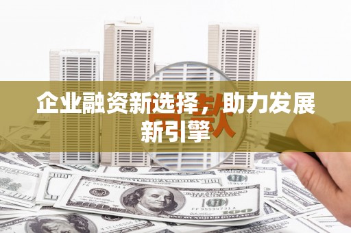 和田县企业融资新选择，助力发展新引擎