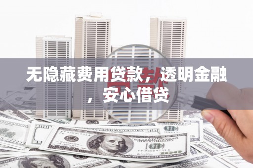 和田县无隐藏费用贷款，透明金融，安心借贷