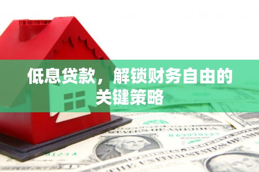 和田县低息贷款，解锁财务自由的关键策略