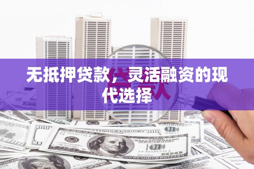 和田县无抵押贷款，灵活融资的现代选择