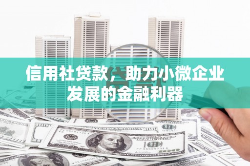 和田县信用社贷款，助力小微企业发展的金融利器