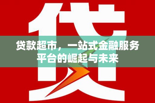 和田县贷款超市，一站式金融服务平台的崛起与未来