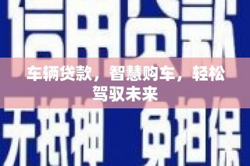 和田县车辆贷款，智慧购车，轻松驾驭未来