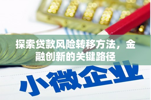 和田县探索贷款风险转移方法，金融创新的关键路径